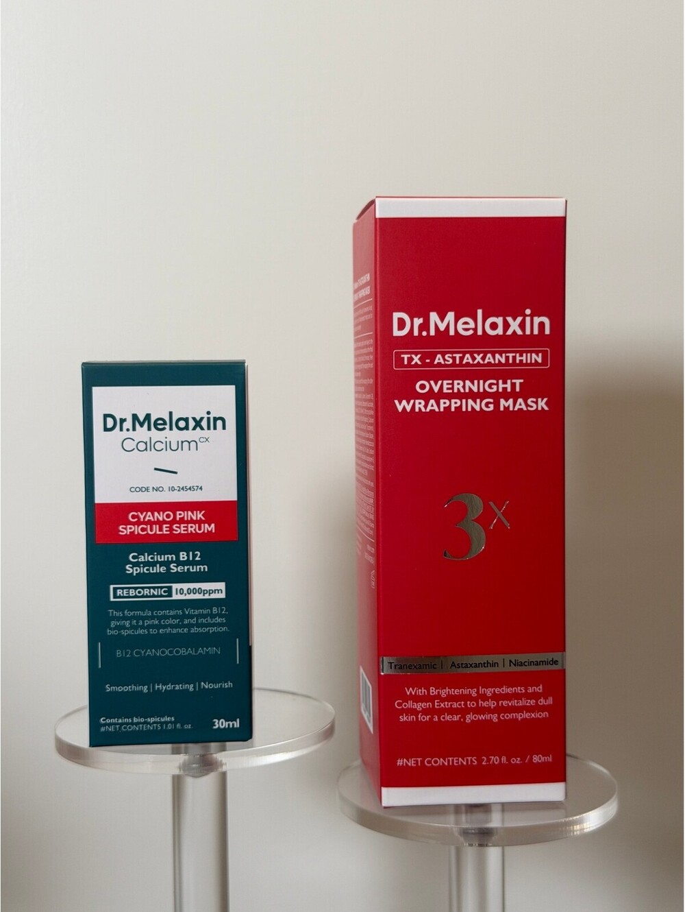 Dr. Melaxin Cyano Pink Spicule Serum + TX Overnight Mask Duo NEW